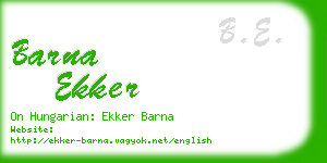 barna ekker business card